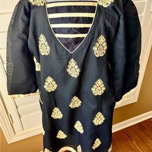 Black and Gold Embroidered Salwar Kameez Set XL, Wedding Eid Party Outfit